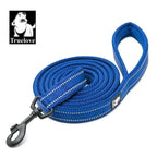 Neoprene-Padded Reflective Dog Leash - Royal Blue