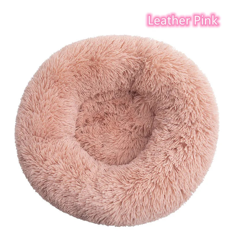 Calming Donut Bed for Dogs & Cats – Fluffy Plush