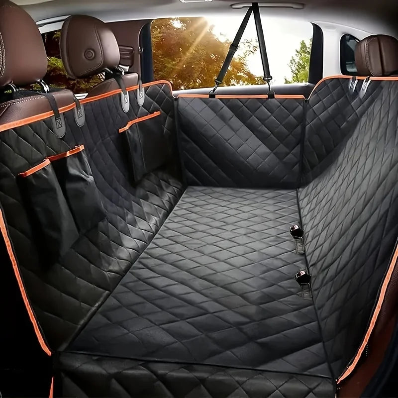 Waterproof Dog Car Seat Cover – Back Seat Hammock with Mesh Window