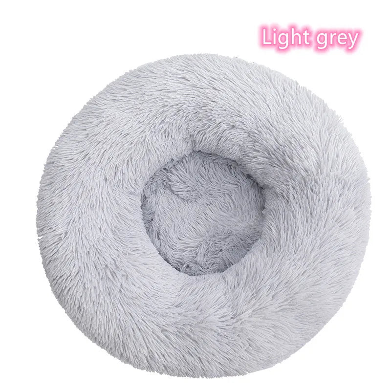 Calming Donut Bed for Dogs & Cats – Fluffy Plush