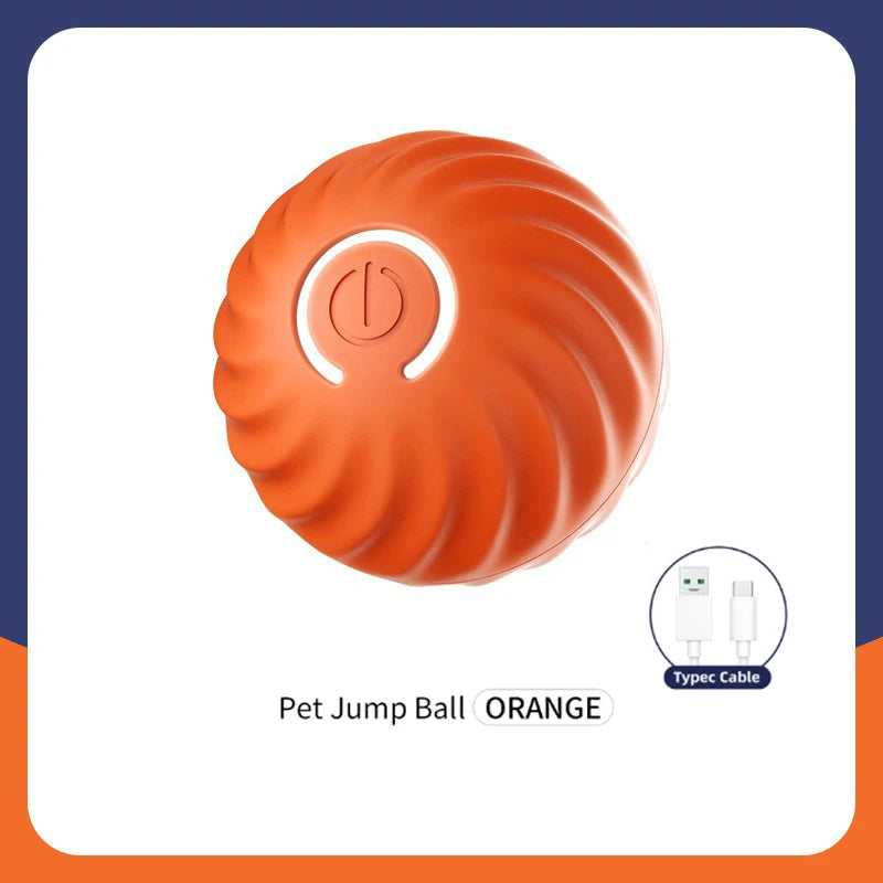 USB Rechargeable Interactive Dog Ball - Orange