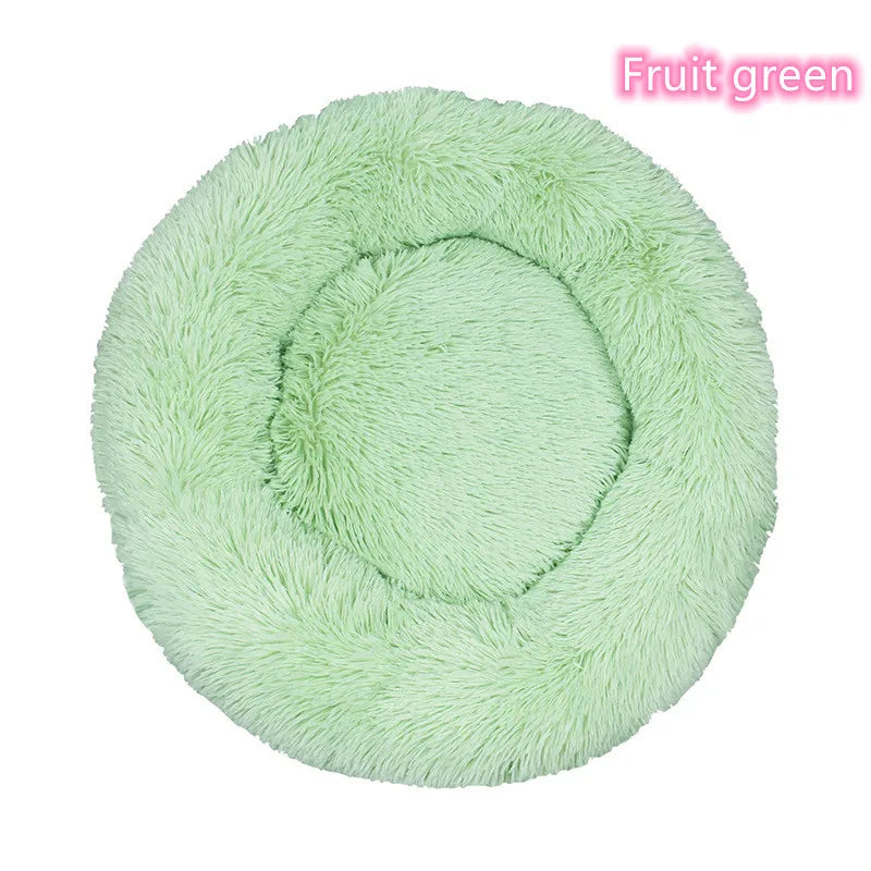 Calming Donut Bed for Dogs & Cats – Fluffy Plush
