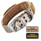 Heavy-Duty Tactical Dog Collar with Double Buckle - Camouflage Collar