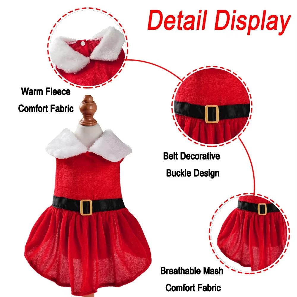 Red Christmas Dress for Dogs & Cats – product photo 3