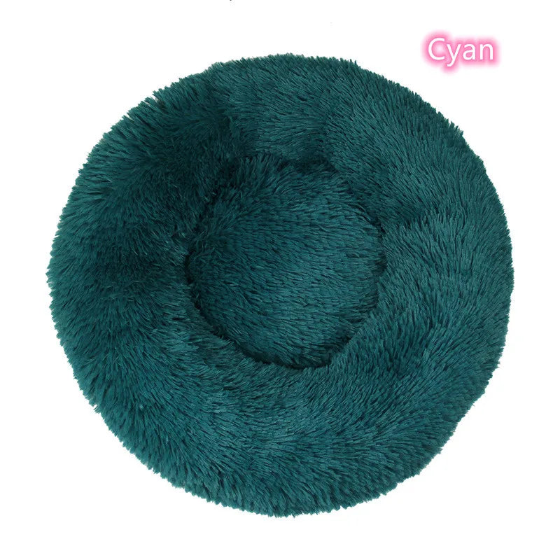 Calming Donut Bed for Dogs & Cats – Fluffy Plush