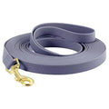 Waterproof PVC Dog Leash with Gold-Tone Buckle - Gray