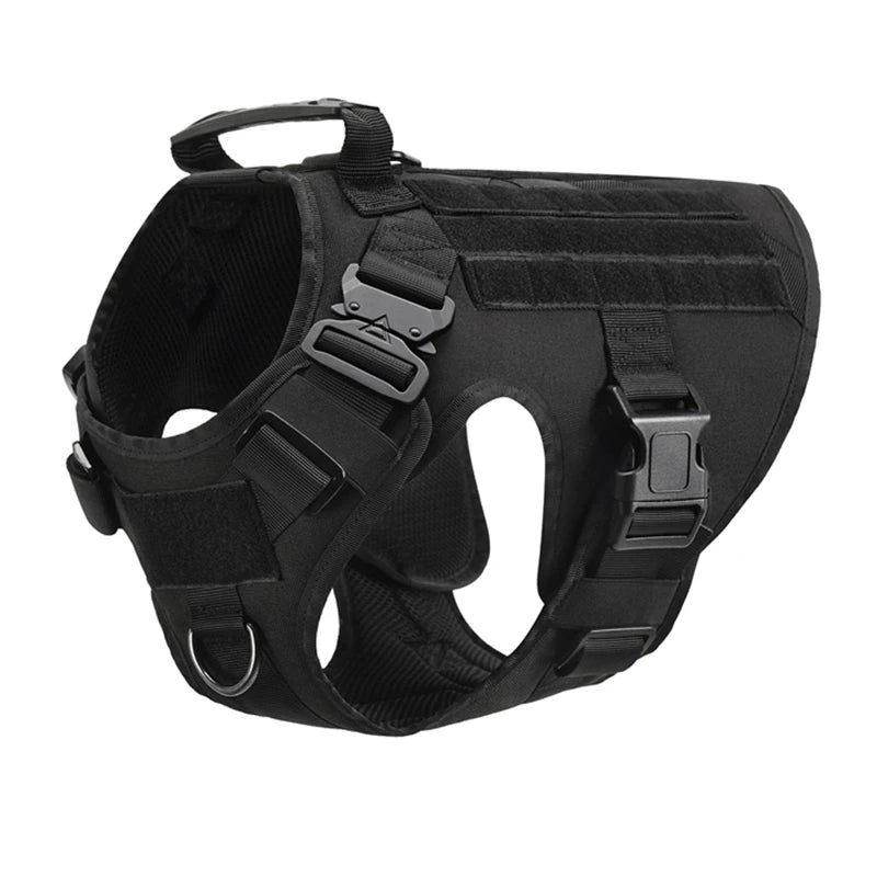 Heavy-Duty Tactical Dog Harness with Handle - Black Harness