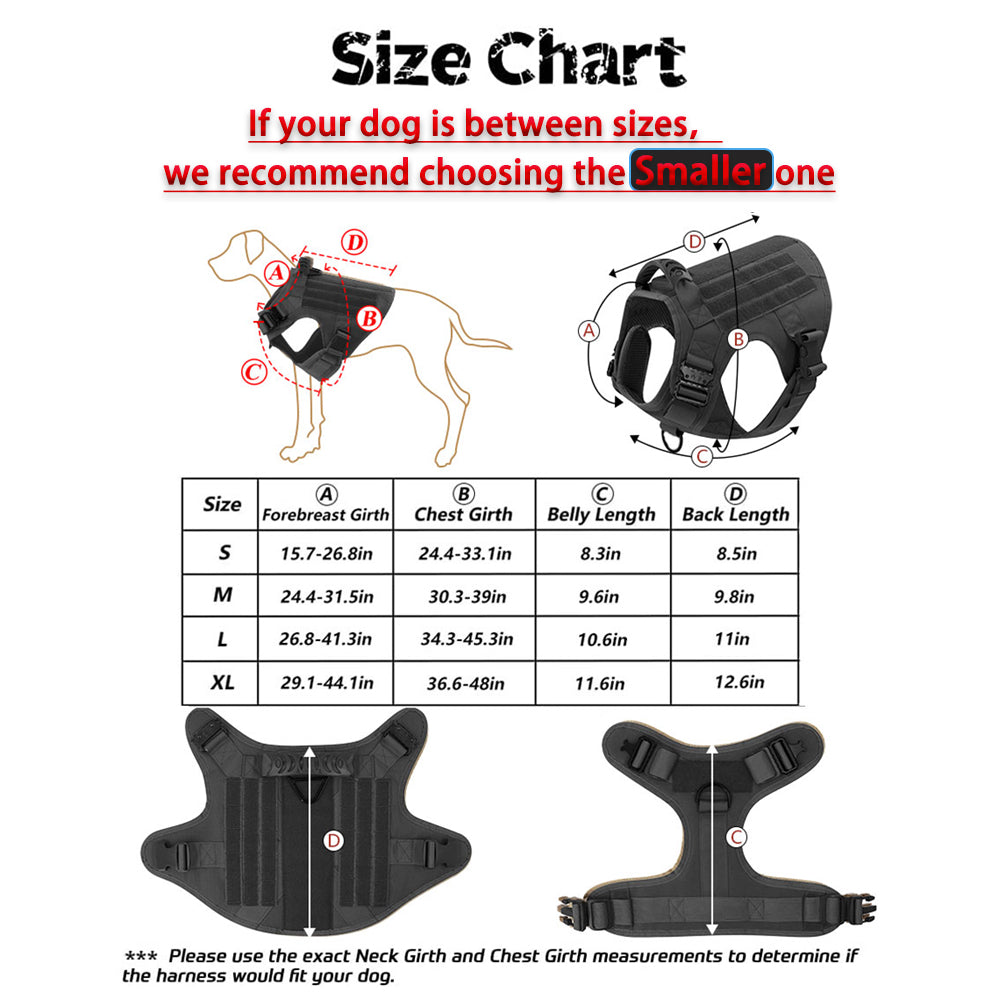 Tactical MOLLE Dog Harness Set with Pouches – photo 2