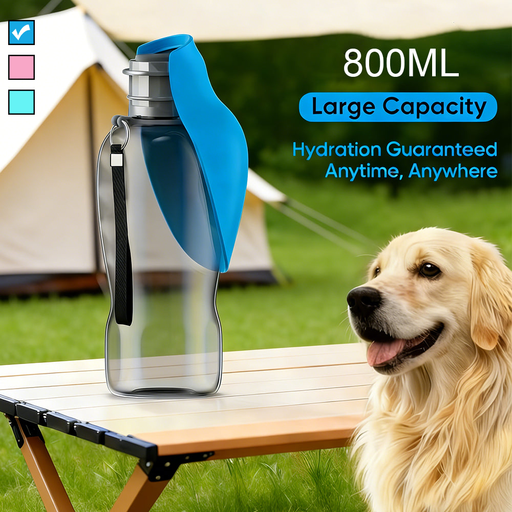 800ml Portable Leak-Resistant Pet Water Bottle
