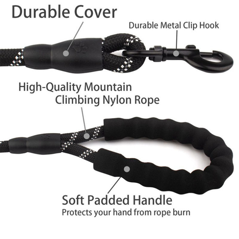 Reflective Dog Leash with Padded Handle