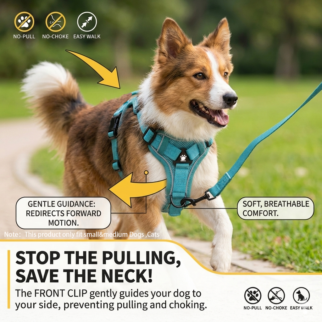 Reflective Mesh Harness & Leash Set for Small Pets – photo 3