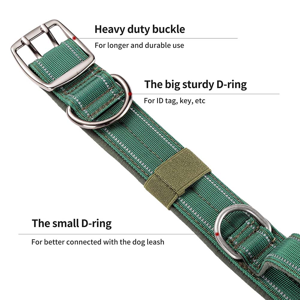 Heavy-Duty Tactical Dog Collar with Double Buckle – photo 3
