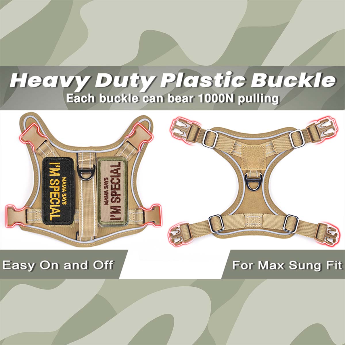 Tactical Harness for Small Dogs with Control Handle – photo 2