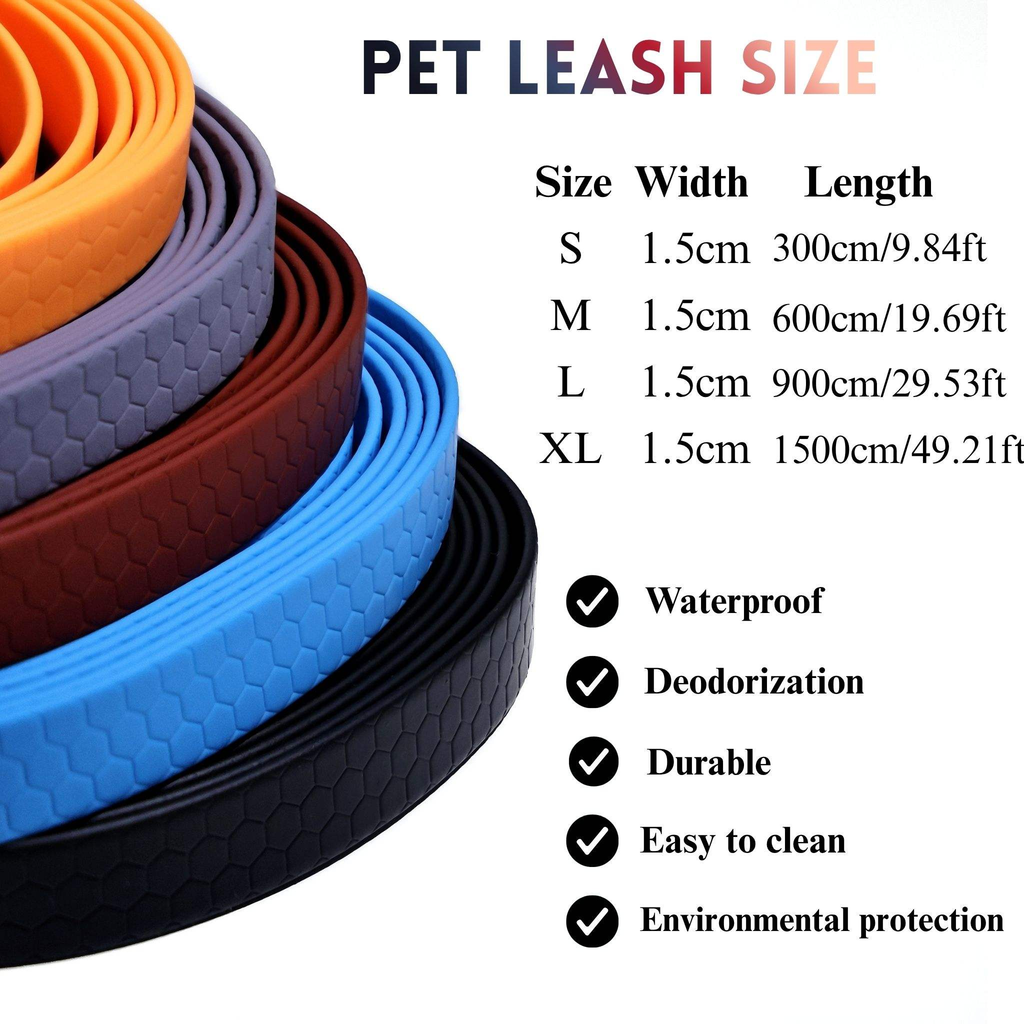 Waterproof PVC Dog Leash with Gold-Tone Buckle – photo 13