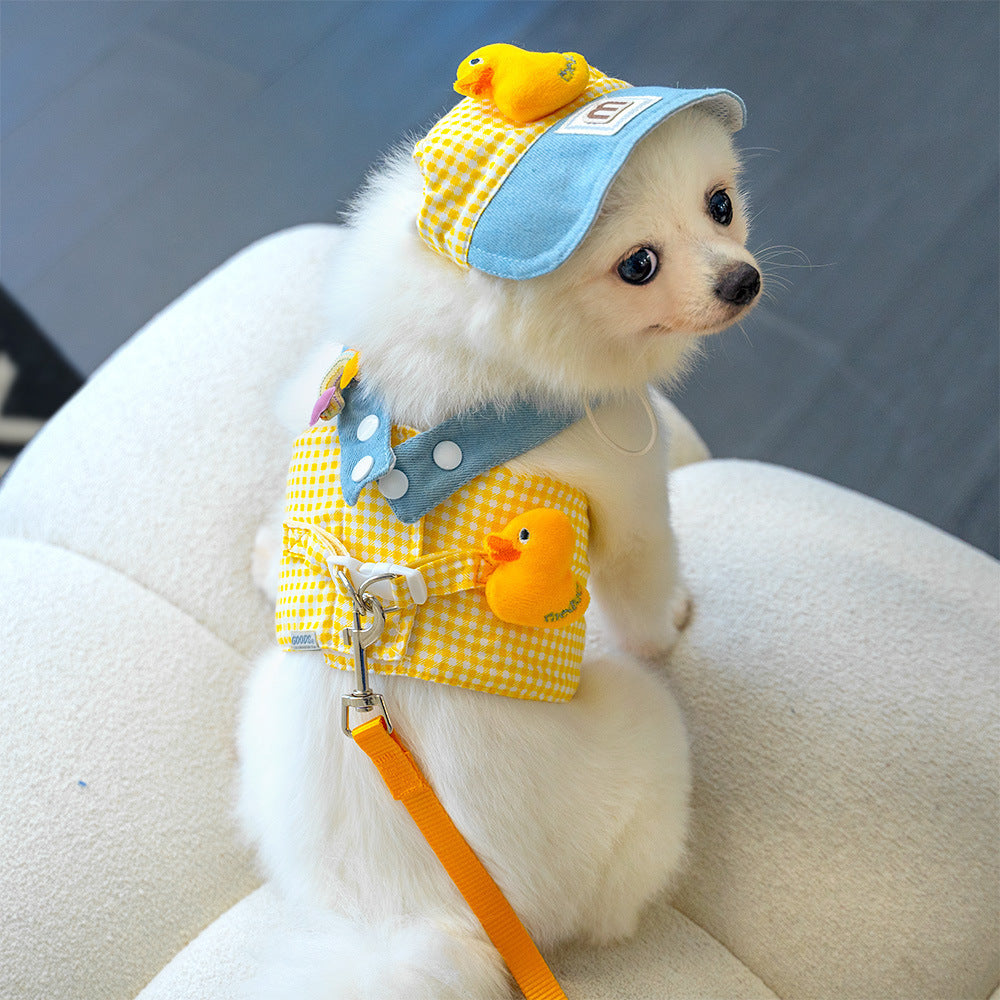 Duck & Frog Harness Set with Leash & Cap – Small Dogs & Cats