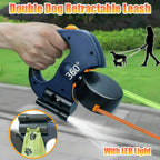 3m Retractable Dog Leash with LED & Bag Holder