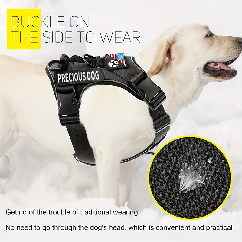 Reflective Service Dog Harness with 5 Patches