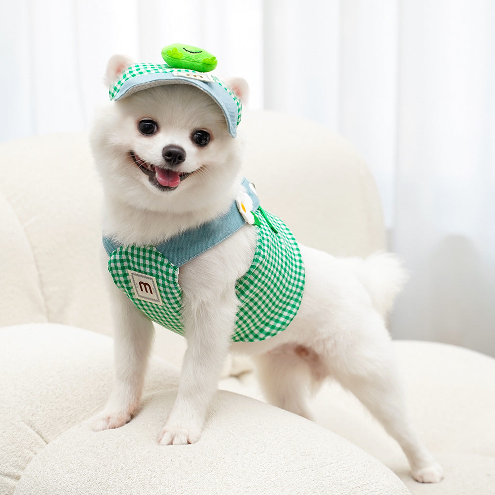 Duck & Frog Harness Set with Leash & Cap – Small Dogs & Cats
