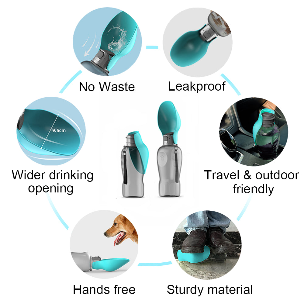 800ml Portable Leak-Resistant Pet Water Bottle – photo 4