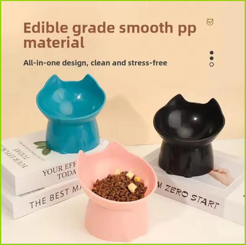 New cat bowl with long ears and high feet bowl with cat and dog neck protection 