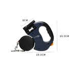 3m Retractable Dog Leash with LED & Bag Holder