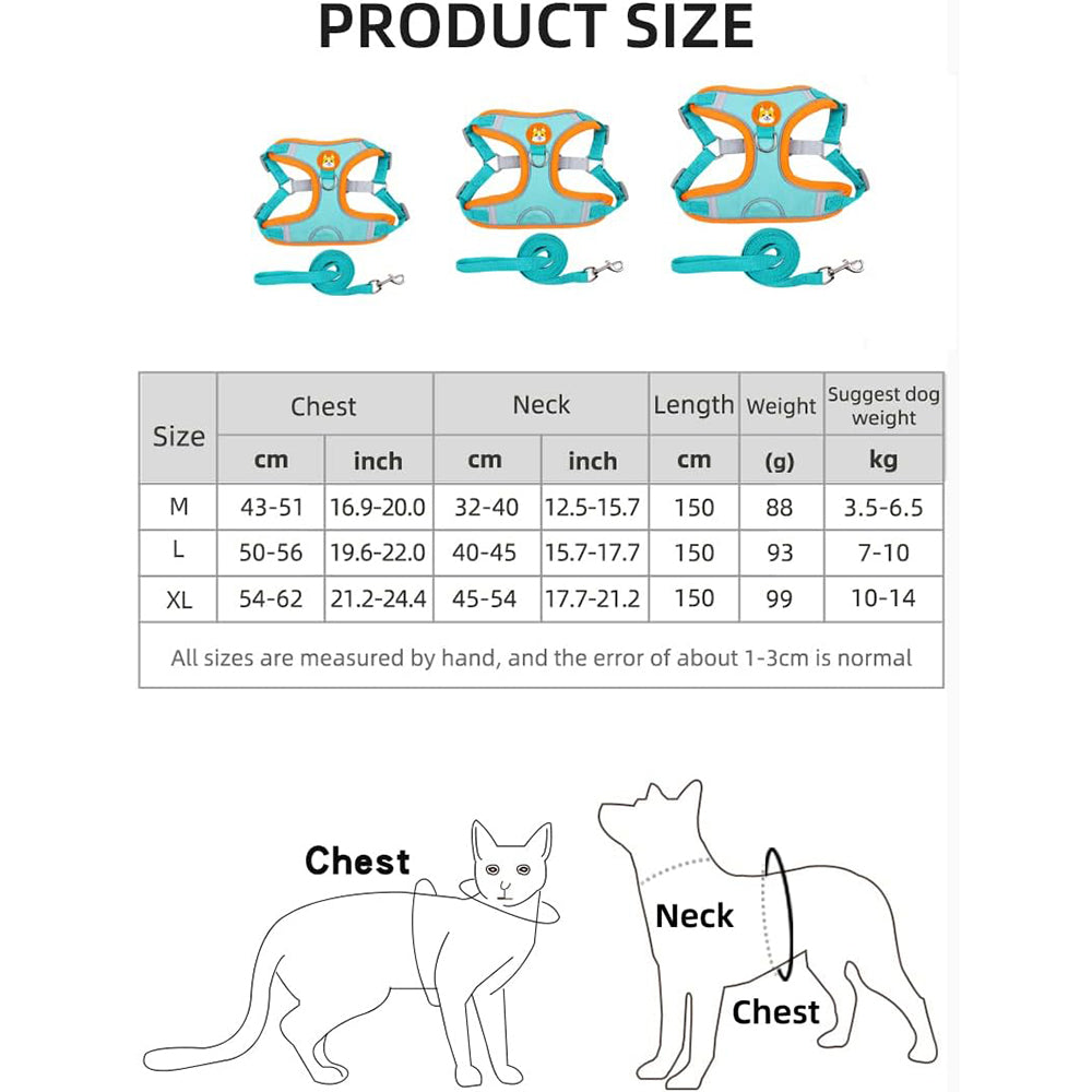 Reflective Harness & Leash Set for Small Dogs and Cats – photo 9