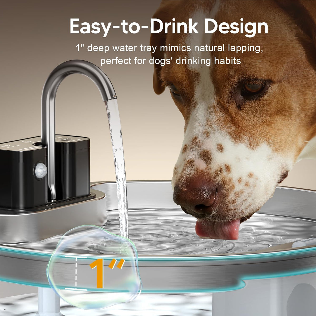 7L Stainless Steel Sensor Pet Water Fountain – photo 2
