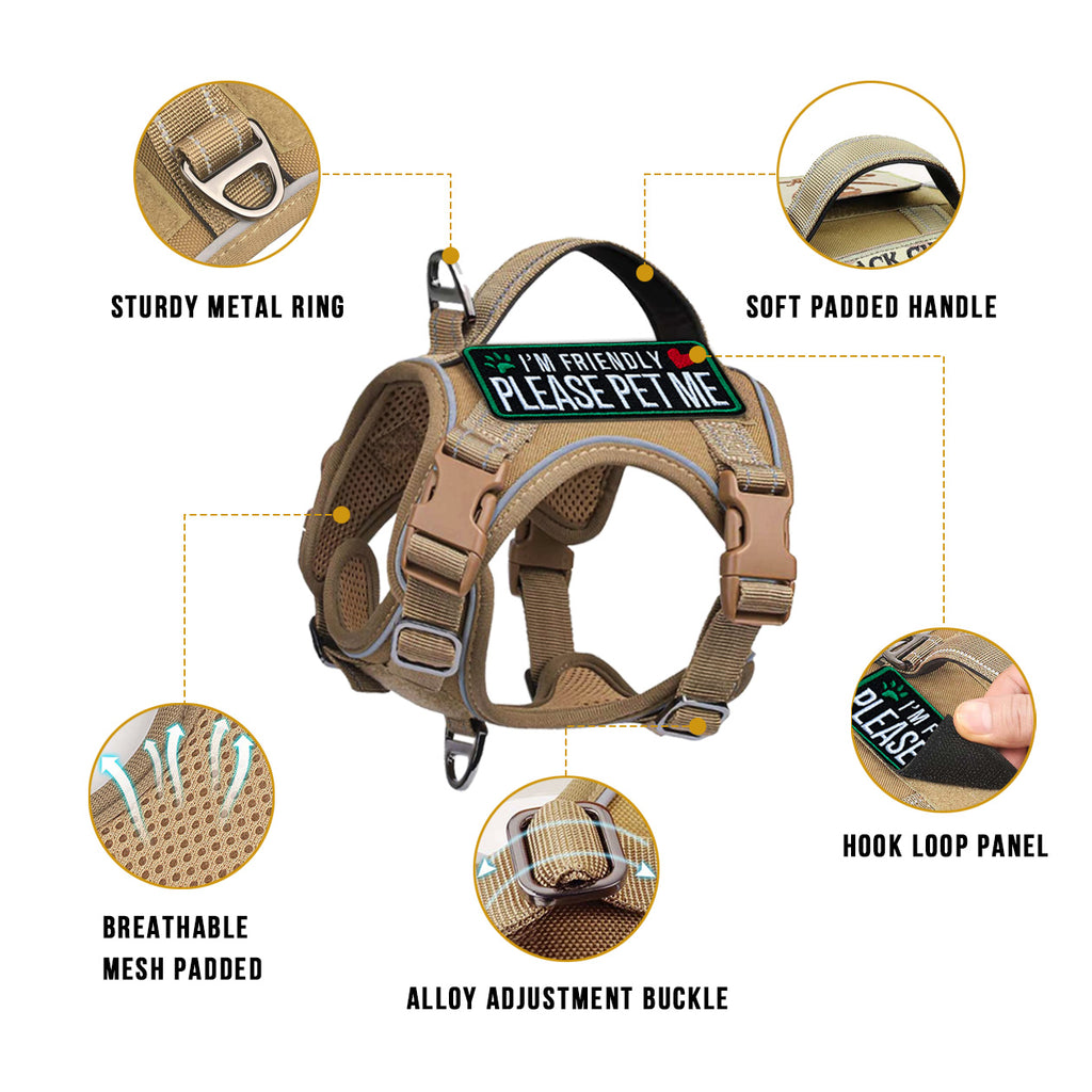 Tactical Harness for Small Dogs with Control Handle