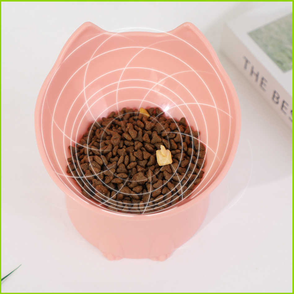 New cat bowl with long ears and high feet bowl with cat and dog neck protection 