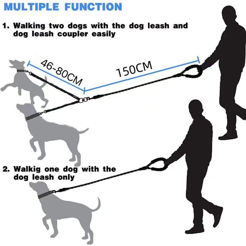 Tangle-Free Dual Dog Leash with 360° Swivel – photo 7